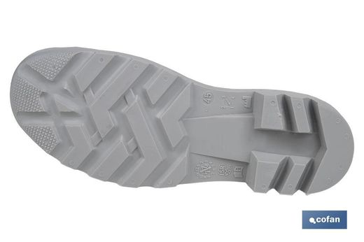 Bota de Agua | Alta de Seguridad S-4 | Color Blanco | Puntera de Acero | Fabricada en PVC-Nitrilo.Modelo Sanabria