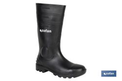 Botas de agua altas S-5 | Calzado de seguridad | Color: negro | Protección reforzada | Disponible desde la talla 38 hasta la 47. Modelo Albufera.