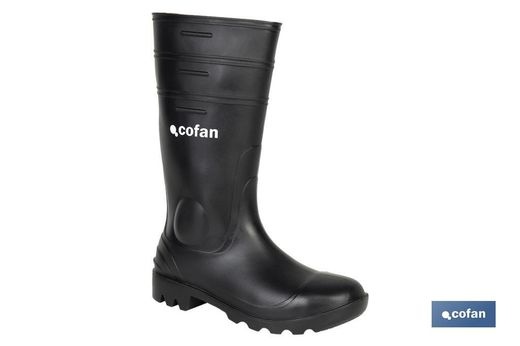 Botas de agua altas S-5 | Calzado de seguridad | Color: negro | Protección reforzada | Disponible desde la talla 38 hasta la 47. Modelo Albufera.