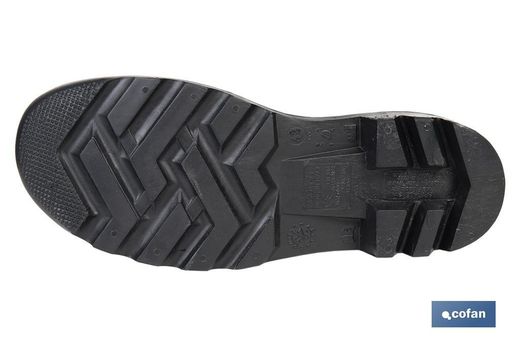 Botas de agua altas S-5 | Calzado de seguridad | Color: negro | Protección reforzada | Disponible desde la talla 38 hasta la 47. Modelo Albufera.