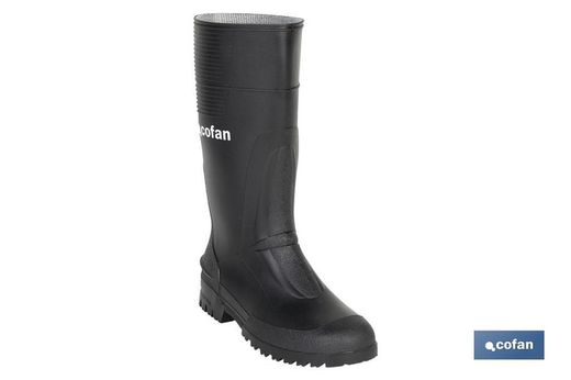 Bota De Agua De Caña Alta , De Pvc Con Recubrimiento Interior De Punto, Modelo Ruidera, Color Negro