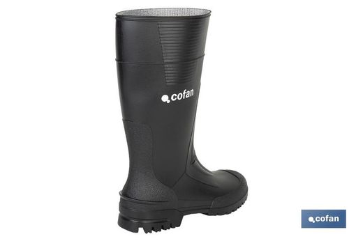 Bota De Agua De Caña Alta , De Pvc Con Recubrimiento Interior De Punto, Modelo Ruidera, Color Negro