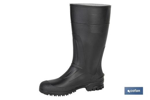 Bota De Agua De Caña Alta , De Pvc Con Recubrimiento Interior De Punto, Modelo Ruidera, Color Negro