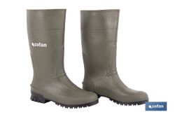 Bota de Agua | Alta | Fabricada PVC | Color Verde | Recubrimiento Interior de Punto. Modelo Ruidera