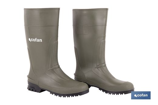 Bota de Agua | Alta | Fabricada PVC | Color Verde | Recubrimiento Interior de Punto. Modelo Ruidera