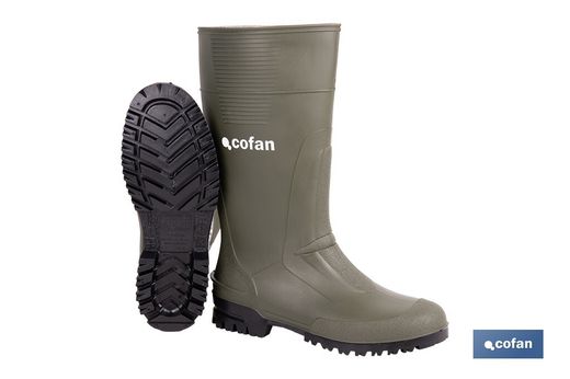 Bota de Agua | Alta | Fabricada PVC | Color Verde | Recubrimiento Interior de Punto. Modelo Ruidera
