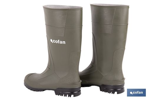 Bota de Agua | Alta | Fabricada PVC | Color Verde | Recubrimiento Interior de Punto. Modelo Ruidera