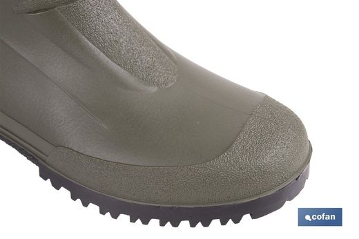Bota de Agua | Alta | Fabricada PVC | Color Verde | Recubrimiento Interior de Punto. Modelo Ruidera