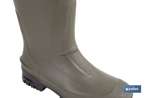 Bota de Agua | Alta | Fabricada PVC | Color Verde | Recubrimiento Interior de Punto. Modelo Ruidera