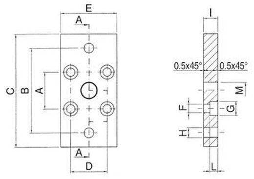 Brida Acero Para Cilindros De Acero De 12 A 100, Referencia QFL