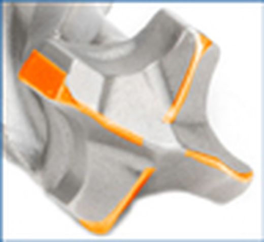 Broca para Hormigon de Martillo,anclaje Sds Plus, Zentro4 Plus, Referencia 1891