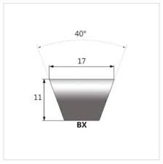 Correa Trapezoidal Dentada Tio Bx Ancho 17 Milimetros