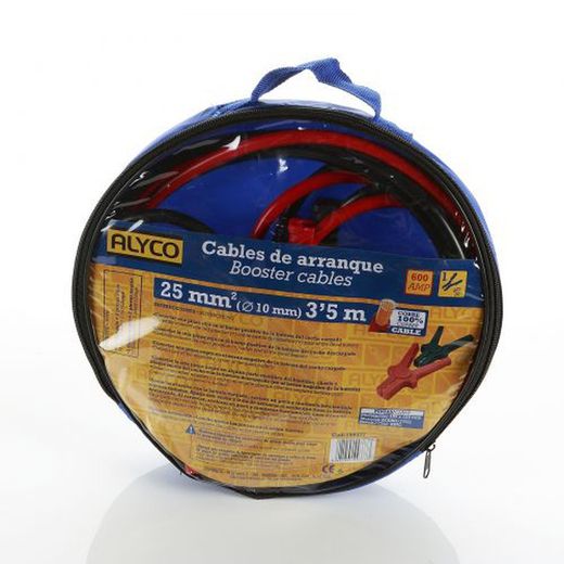 Cable De Arranque De Cobre 3,5 Metros Y Pinzas De Acero-Bronce 600A ALYCO, Refrencia 199377