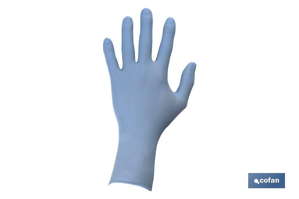 Caja de 100 unidades de guantes de nitrilo | Finos y elásticos | Sin polvo | Cómodos y agradables al tacto