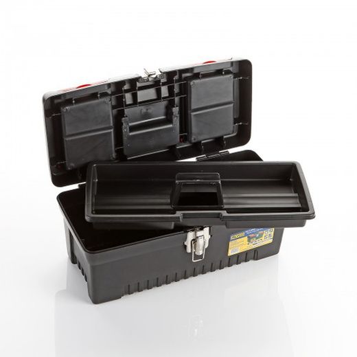 Caja Plastico Con Bandeja Interior, Medidas 355x180x140 Milimetros, Referencia 192824