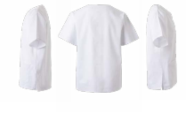 Camisola Pijama 100%de Algodón Manga Corta, color Blanco Referencia 535205-7.