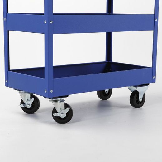 Carro Metálico De Taller Con 2 Bandejas Y 1 Cajón ALYCO, de Medidas 737 x 383 x 845 Milimetros, Referencia 192727