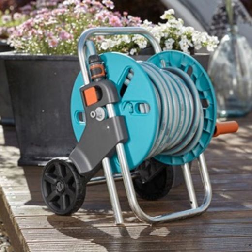 Carro portamanguera GARDENA AquaRolls Incluye manguera de 20 metros de longitud. ( 464N1850)