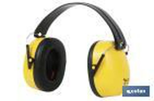 Auriculares de Protección | Antirruido | Color Amarillo | Fabricado en ABS y Poliestireno | Snr-30. Referencia 11000039