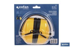 Auriculares de Protección | Antirruido | Color Amarillo | Fabricado en ABS y Poliestireno | Snr-30. Referencia 11000039