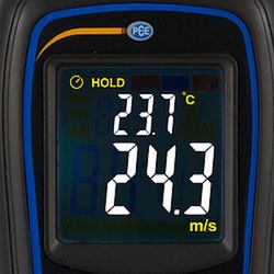 Caudalímetro Pce-Mam 2, Anemometro De Climatizacion Hvac,El Caudalímetro Compacto Y Robusto, Lleva Integra Una Rueda Alada Y Es Ideal Para Mediciones Orientativas De La Velocidad Del Aire En Interiores Y Exteriores.