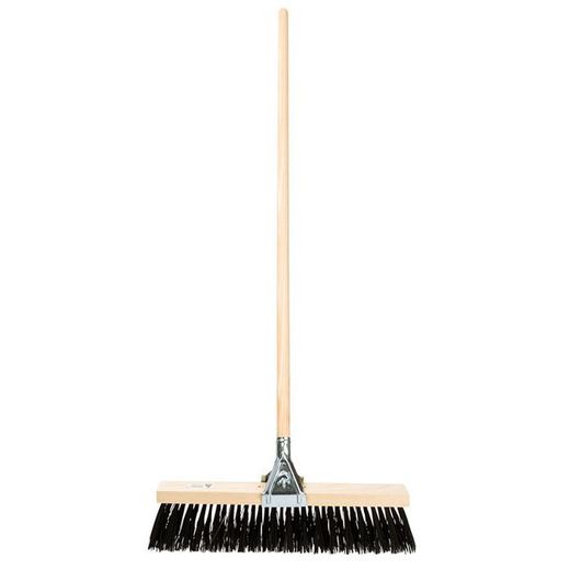 Cepillo de Barrendero de Fibra PVC Negra, Incluye Mango de Madera de 28 mm y Adaptador Para Acoplar el mango