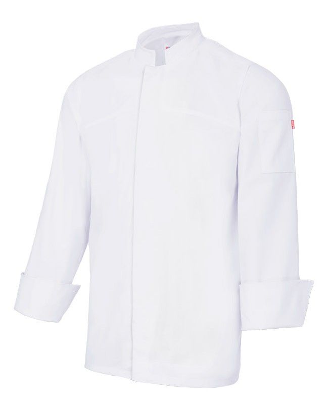 Chaqueta De Cocina 100% Algodón Con Cierre Central , color Blanco Referencia  405208a-7.