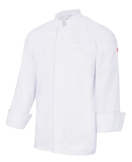 Chaqueta De Cocina 100% Algodón Con Cierre Central , color Blanco Referencia 405208a-7.