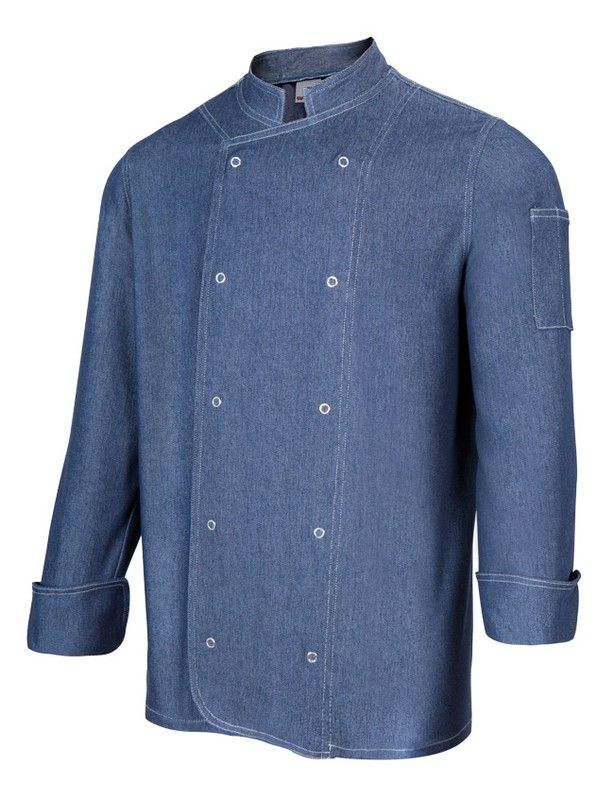 Chaqueta De Cocina Denim Con Automaticos  Referencia -405207-64.