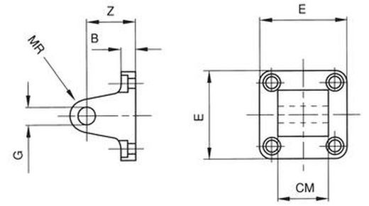 Charnela Macho de Inoxidable. Referencia VCMI