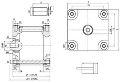 Cilindro Compacto Iso Interface Diametro 200, Carrera Desde 5 A 1000 Milimetros, Referencia PF200