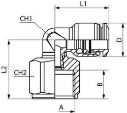 Racor Codo Orientable Hembra