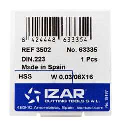 Cojinete de Roscar s Mano Rosca Withworth, Hss, Din223, Referencia 3502