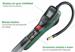 Compresor de aire BOSCH Easypump 3,6V Batería integrada. Referencia 5585X672