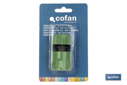 Conector para Manguera de Jardín | Conector Rápido | Dos Medidas Disponibles | Conector Hembra. Referencia 90014024