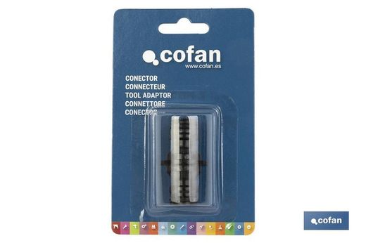 Conector doble para mangueras de jardín | Rosca macho para empalmes | Polietileno | Rápido de instalar. Referencia 90014011.