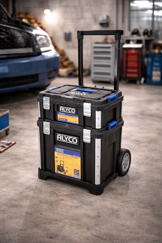 Conjunto Modular StackPro de 2 Cajas de Herramientas Pequeña (S) y Grande (L) - Alyco Ref. 129625