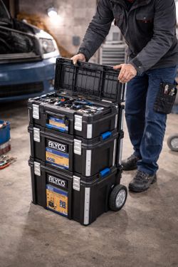 Conjunto Modular StackPro de 3 Cajas de Herramientas Pequeñas (S), Mediana (M) y Grande (L) – Alyco Ref. 129620