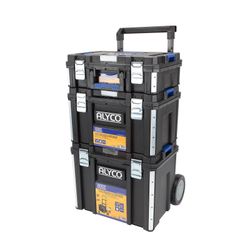 Conjunto Modular StackPro de 3 Cajas de Herramientas Pequeñas (S), Mediana (M) y Grande (L) – Alyco Ref. 129620