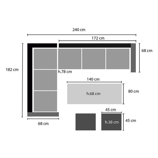 Conjunto para jardín Bali Gran confort. Ref. 8704N155.