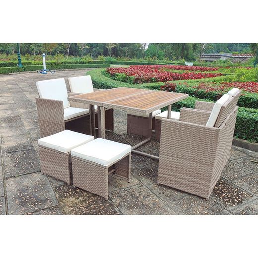 Conjunto para jardín Cubo Java Elegancia y confort. Ref. 8704N208