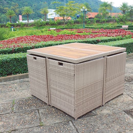 Conjunto para jardín Cubo Java Elegancia y confort. Ref. 8704N208