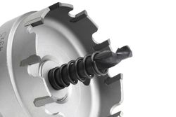 Corona de Metal Duro Parar Inoxidable con Husillo y Broca Centradora, Referencia 1665