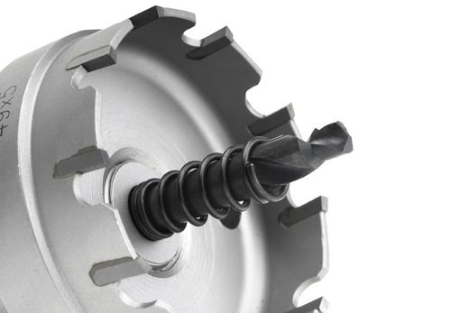 Corona de Metal Duro Parar Inoxidable con Husillo y Broca Centradora, Referencia 1665