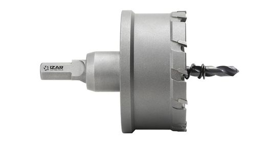 Corona de Metal Duro Parar Inoxidable con Husillo y Broca Centradora, Referencia 1665