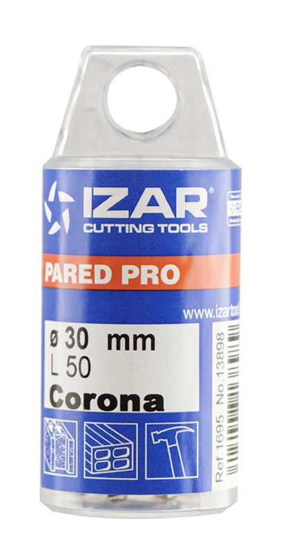 BAURIX® Corona Hormigon adaptador SDS Plus 68mm [8 dientes de metal duro] -  Fresa de vaso para pared, cemento, mampostería, cartón yeso, porotón 