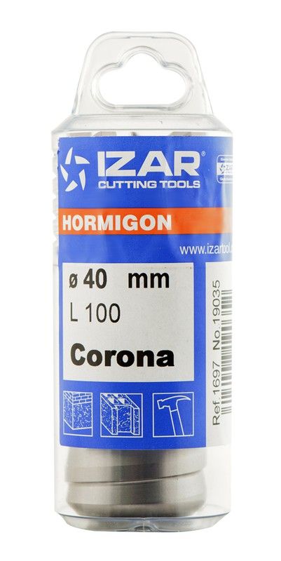 Corona Perforadora Para Taladro Percutor, con Diente de Metal Duro,para Hormigon, Referencia 1697