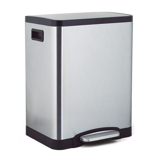 Cubo pedal doble HABITEX Desing 15+15L Dimensiones 40,2x33,4xh.53,5 cm. Ref. 238Y30