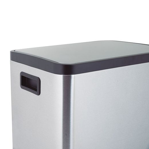 Cubo pedal doble HABITEX Desing 15+15L Dimensiones 40,2x33,4xh.53,5 cm. Ref. 238Y30