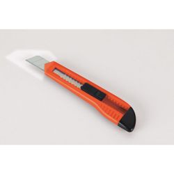 Cutter De Cuchilla Fragmentable De 18 Mm Con Guía De Plástico ALYCO ORANGE.